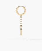 DANGLE Dagger Hoop Gold Earring on the chain