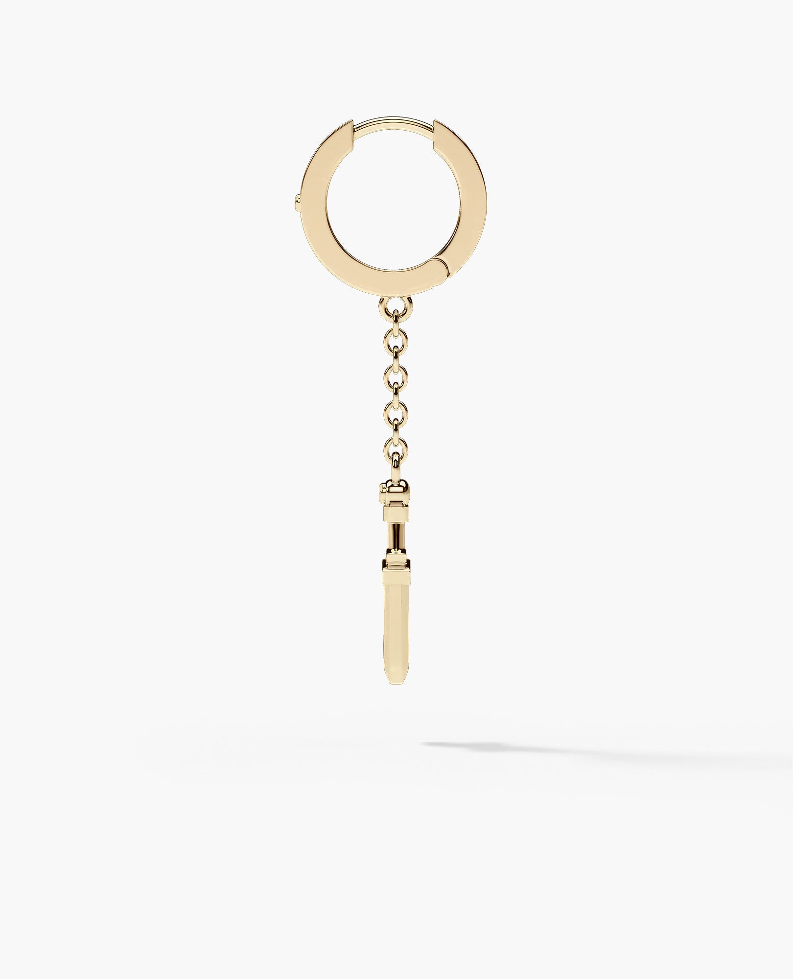 DANGLE Dagger Hoop Gold Earring on the chain