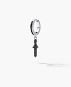 DANGLE Dagger Hoop Gold Earring with 0.20ct Black Diamonds