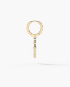 DANGLE Dagger Hoop Gold Earring with 0.20ct Diamonds