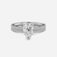 1.0 CT Pear Cut Moissanite Pave Bridal Ring Set
