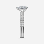 1.0 CT Pear Cut Moissanite Pave Bridal Ring Set