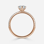 1.0 CT Pear Cut Moissanite Pave Bridal Ring Set