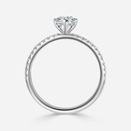 1.0 CT Pear Cut Moissanite Pave Bridal Ring Set