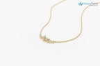 Diamond Cluster Necklace, Unique Diamond Layering Necklace - DisneyValley