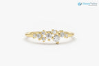 Diamond Cluster Ring Unique Diamond Stackable Engagement Ring - DisneyValley