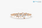 Diamond Cluster Ring Unique Diamond Stackable Engagement Ring - DisneyValley