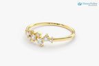 Diamond Cluster Ring Unique Diamond Stackable Engagement Ring - DisneyValley
