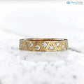 Diamond Eternity Band Triangle Pattern Eternity Ring Unique wedding DisneyValley