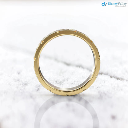 Diamond Eternity Band Triangle Pattern Eternity Ring Unique wedding DisneyValley