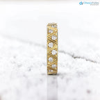 Diamond Eternity Band Triangle Pattern Eternity Ring Unique wedding DisneyValley