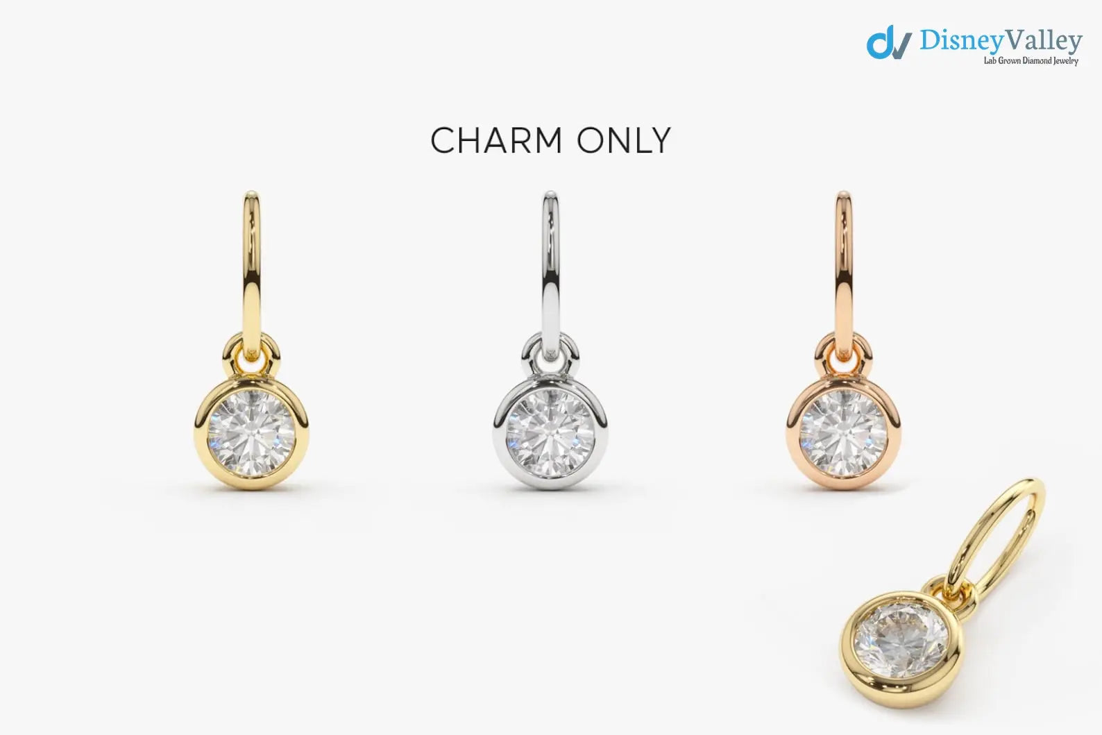 Diamond solitaire bezel necklace Dainty Diamond Necklace - DisneyValley