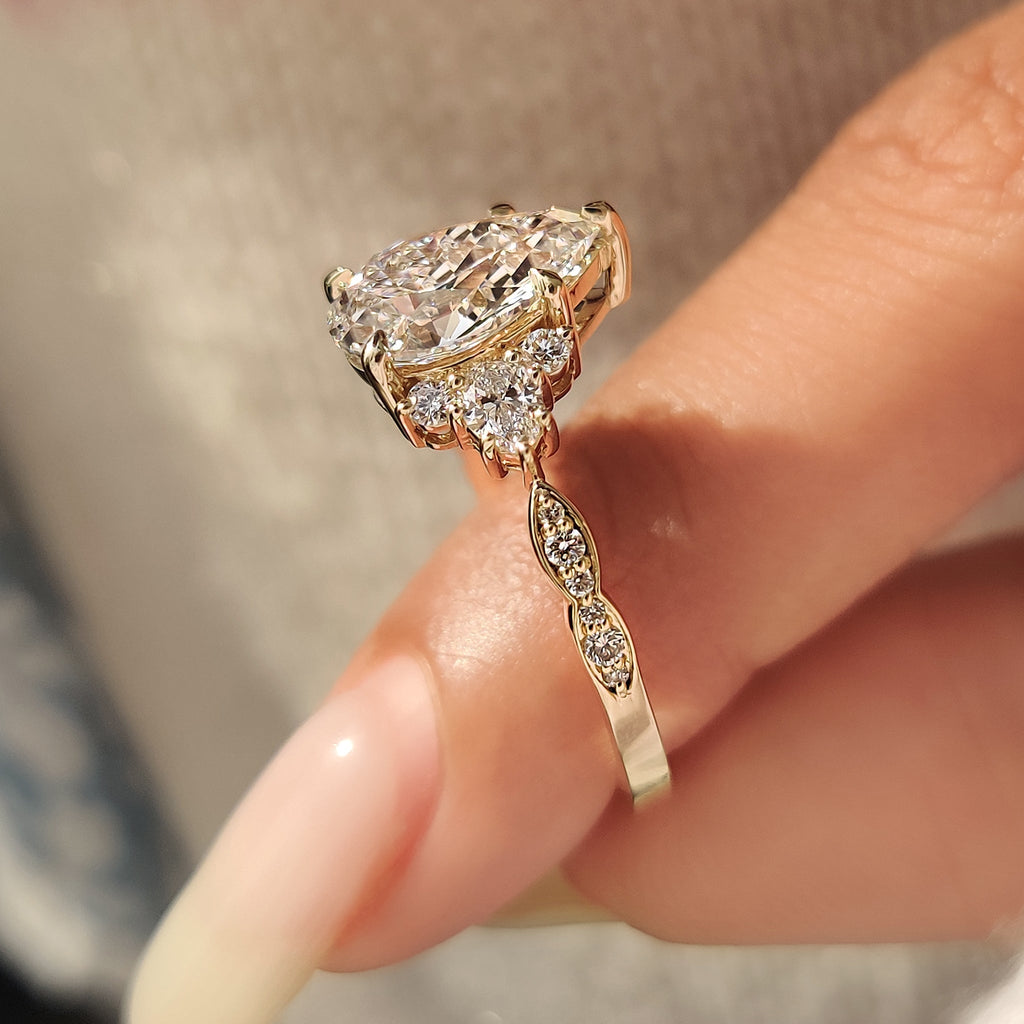 Pear Cut Diamond Ring in Muse Setting