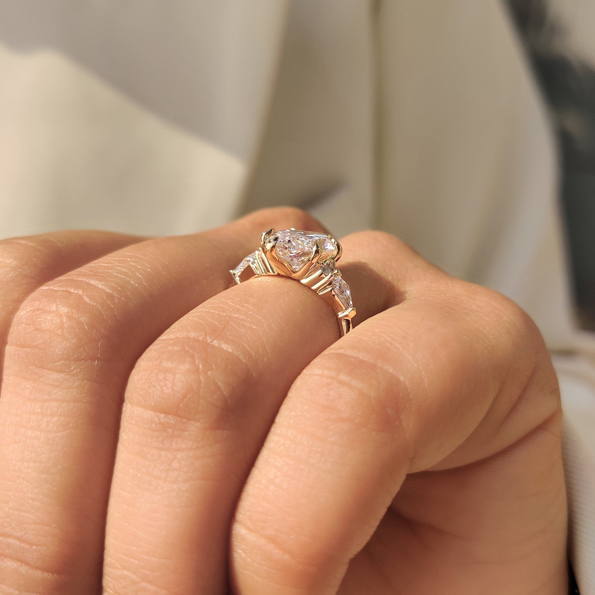 Marquise Diamond Ring in Muse Style