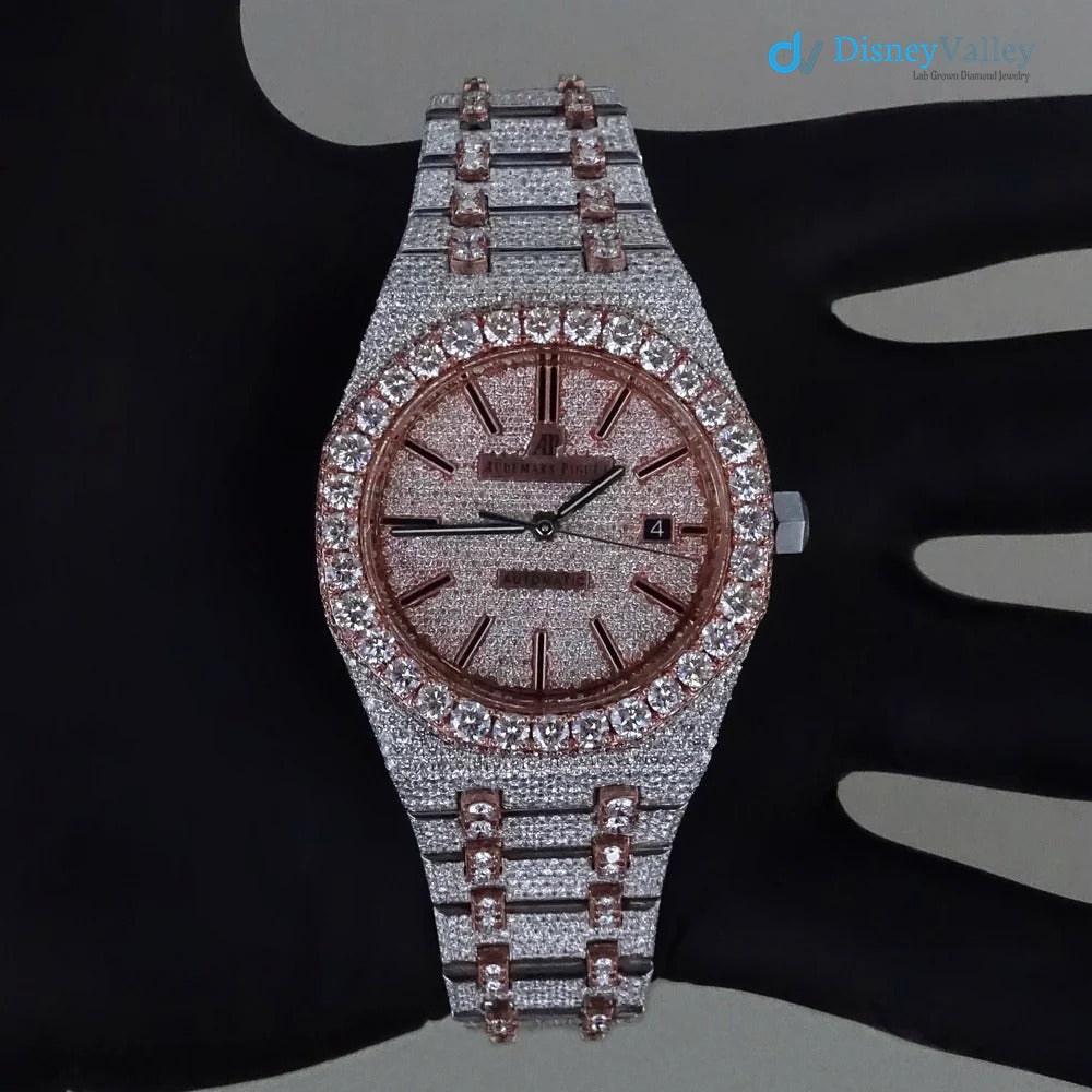 Diamond Audemars Piguet Royal Oak 41mm - 2 Tone Rose Gold - Big Diamonds Main image