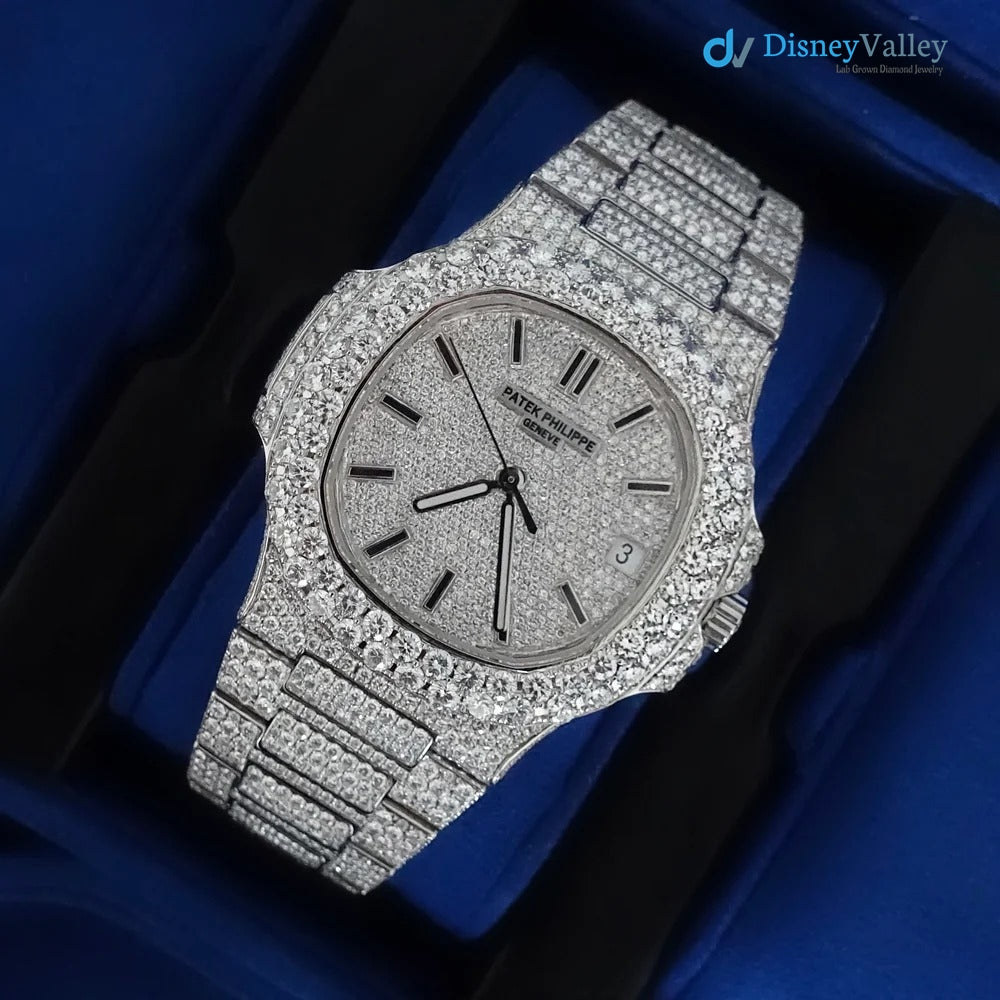 Diamond Patek Philippe Nautilus 40mm - Stainless Steel