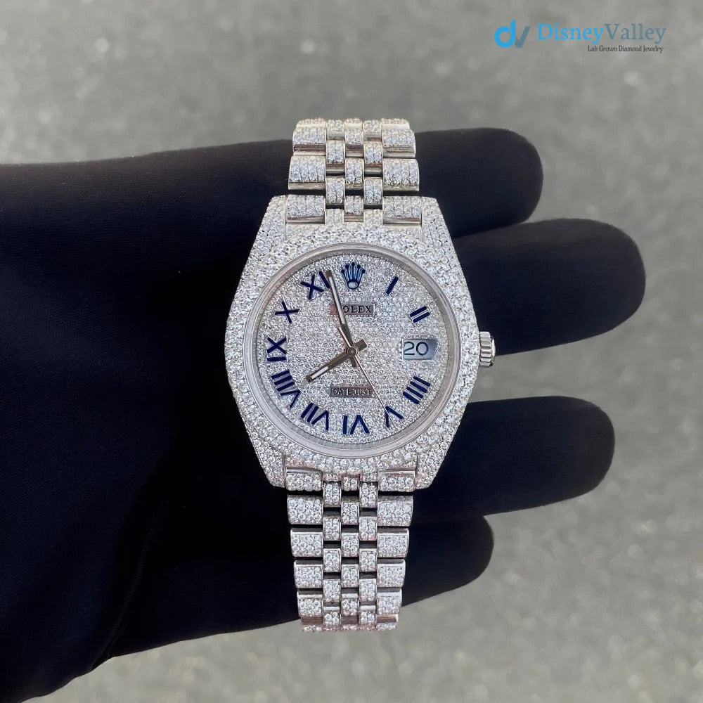 Diamond Rolex Datejust Jubilee 41mm - Stainless Steel - Roman Dial Image principale du produit