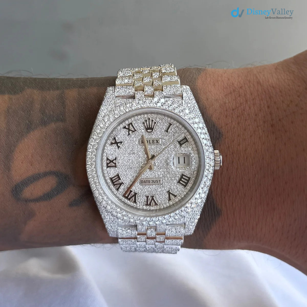 Diamond Rolex Datejust Jubilee 41mm - Stainless Steel - Roman Dial