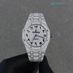 Diamond Audemars Piguet Royal Oak 41mm - Stainless Steel - Arabic Dial