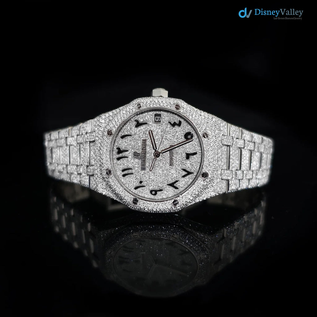 Diamond Audemars Piguet Royal Oak 41mm - Stainless Steel - Arabic Dial