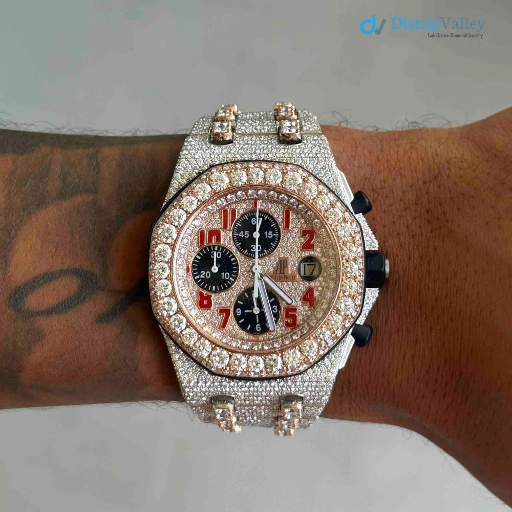 Diamond Audemars Piguet Royal Oak Offshore Chronograph 42mm - 2 Tone Rose Gold Image secondaire du produit