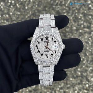 Diamond Rolex Datejust Oyster 41mm - Stainless Steel - Arabic Dial