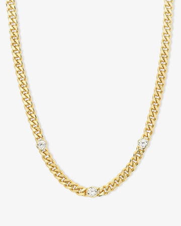 Julian Triple Diamond Cuban Chain Necklace