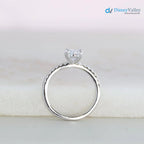 Oval Moissanite Pave Setting Engagement Ring