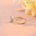 Cushion Moissanite Hidden Halo Engagement Ring