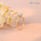 Cushion Moissanite Hidden Halo Engagement Ring