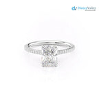 Radiant Lab Grown Pave Setting Engagement Ring