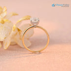 Cushion Moissanite Hidden Halo Engagement Ring