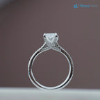 Radiant Lab Grown Pave Setting Engagement Ring