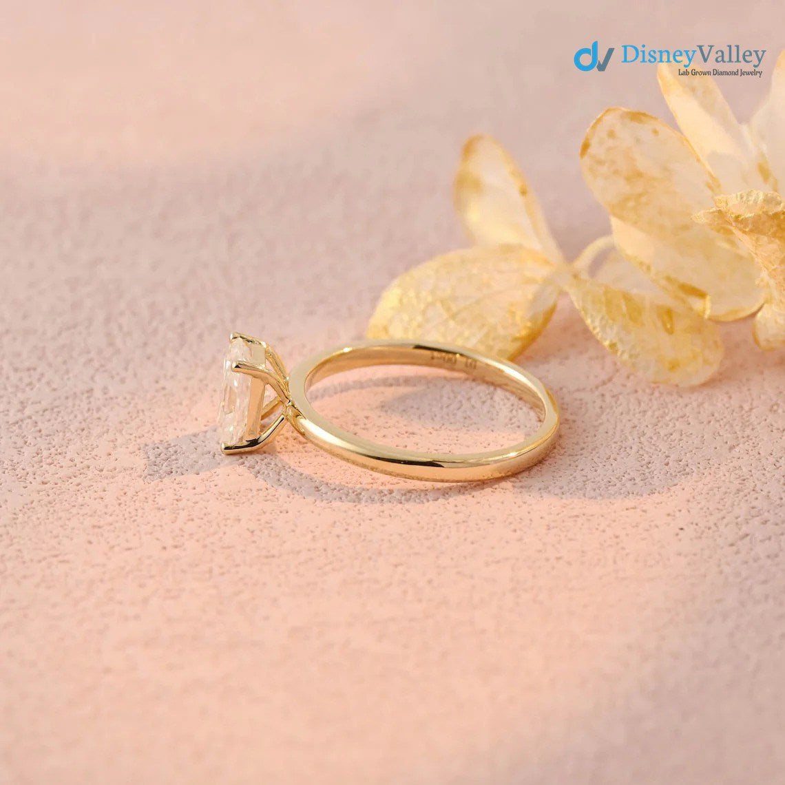 Radiant Moissanite Solitaire Engagement Ring