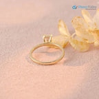 Strahlender Moissanit-Solitär-Verlobungsring