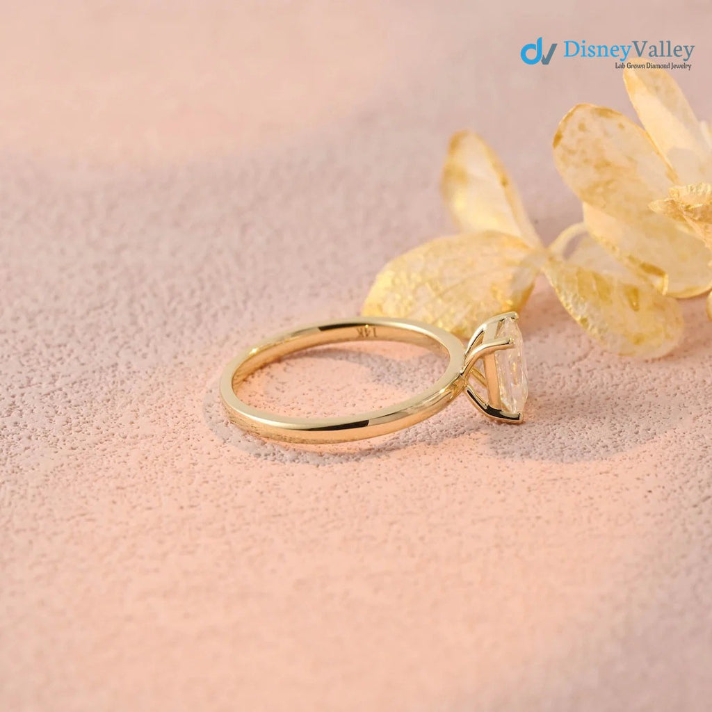 Strahlender Moissanit-Solitär-Verlobungsring