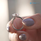 Radiant Lab Grown Hidden Halo Pave Setting Engagement Ring