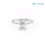 Radiant Lab Grown Hidden Halo Pave Setting Engagement Ring