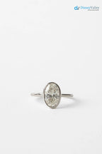 Oval Moissanite Bezel Solitaire Engagement Ring