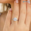 Round Moissanite Hidden Halo Engagement Ring