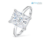 Radiant Moissanite Hidden Halo Engagement Ring