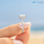 Radiant Moissanite Hidden Halo Engagement Ring