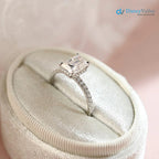 Radiant Moissanite Hidden Halo & Pave Engagement Ring