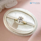 Oval Moissanite Solitaire Engagement Ring