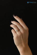 Oval Moissanite Solitaire Engagement Ring