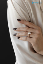 Oval Moissanite Solitaire Engagement Ring