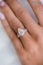Pear Solitaire Moissanite Engagement Ring