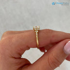 Cushion Moissanite Cluster Engagement Ring