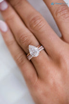 Pear Solitaire Moissanite Engagement Ring