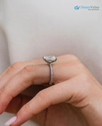 Radiant Solitaire Hidden Halo Moissanite Engagement Ring